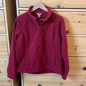 Duluth Trading Co. Red Fleece Zip Up Size Medium